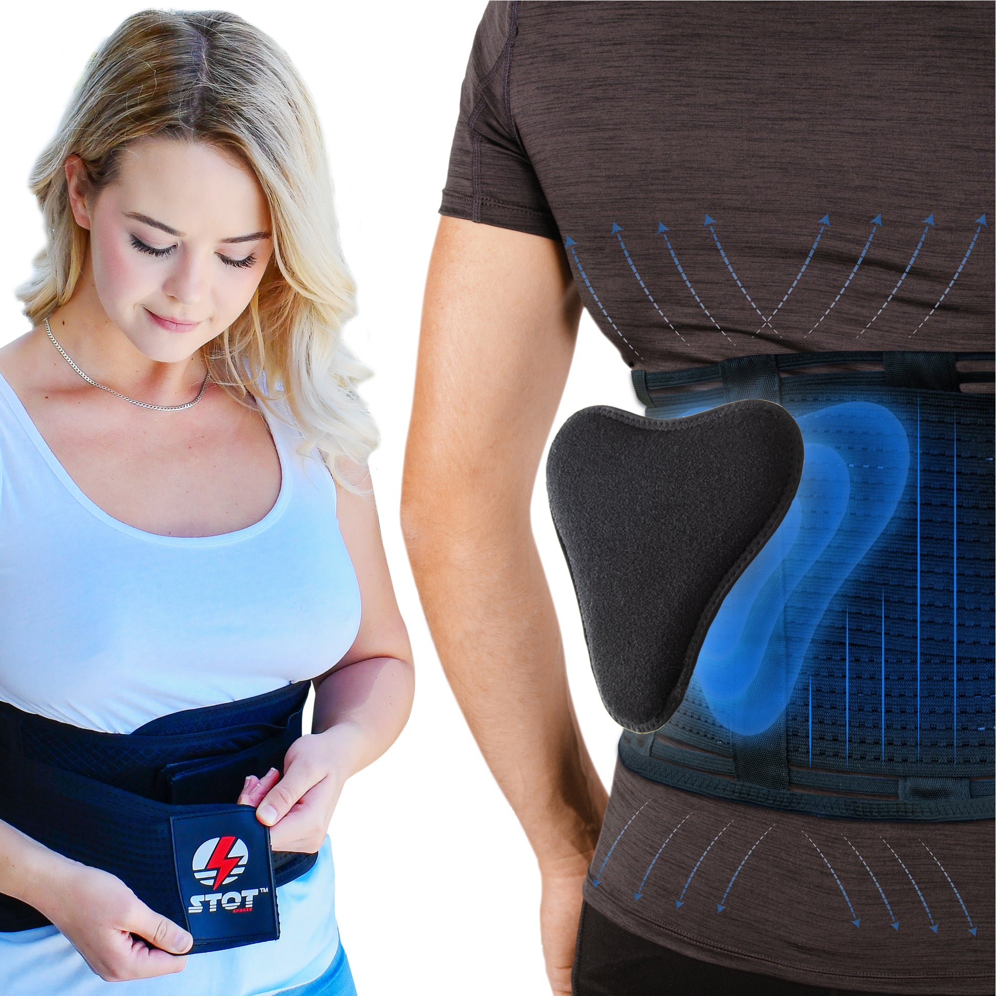 Wchiuoe Posture Therapy, Double Pressure Black XL Code Lower Back Brace,  Nursing Belt Adjustable Back Straightener For Clavicle Support 