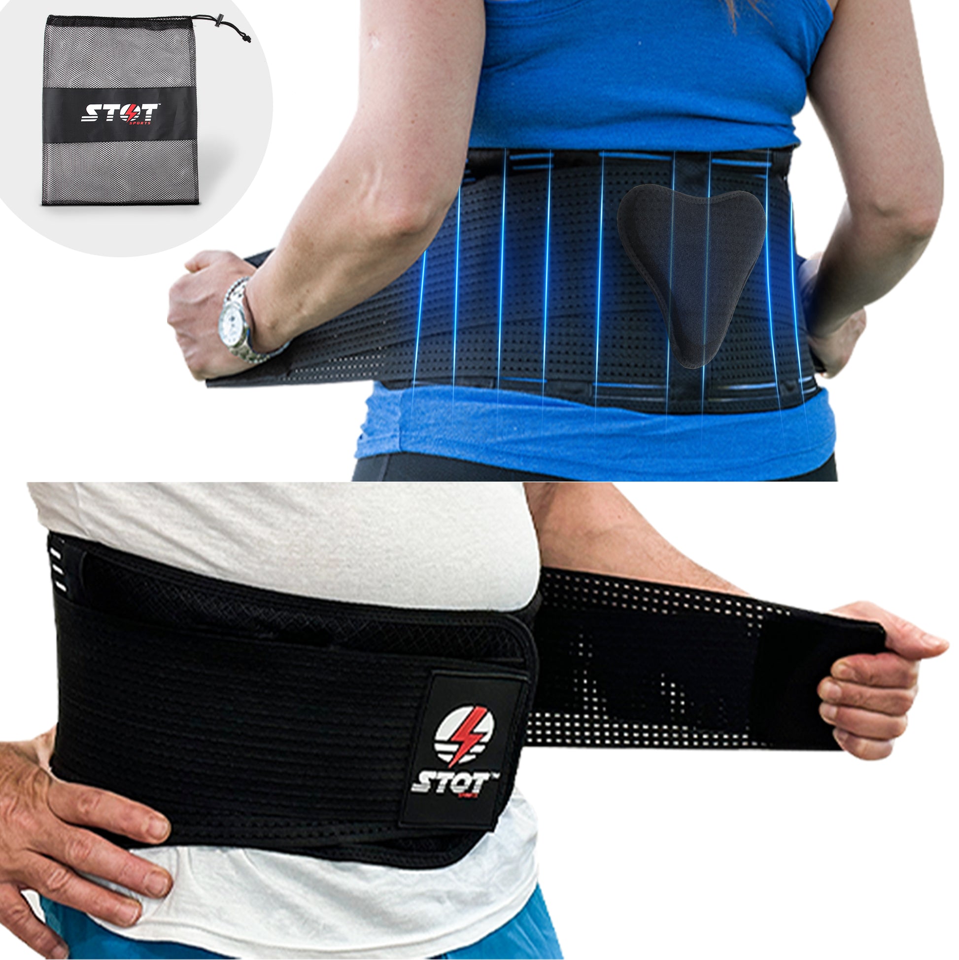 Adjustable Breathable Lumbar Support Belt For Men And Women Maximum Posture  And Spine Support